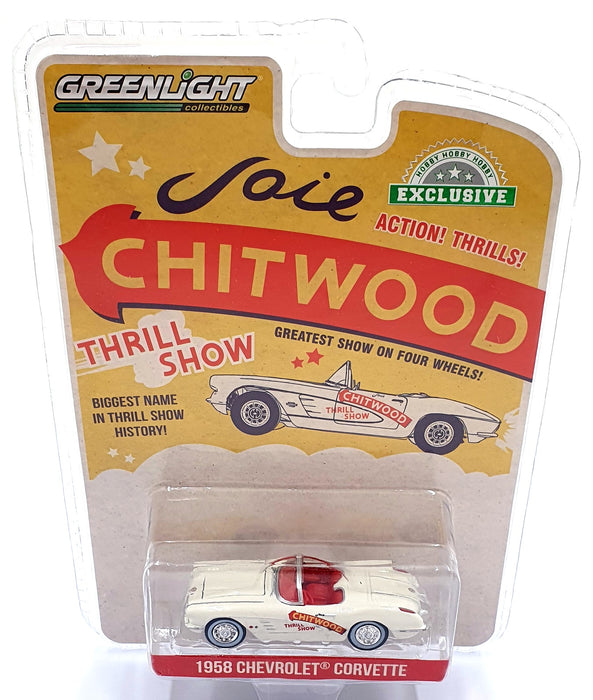 Greenlight 1/64 Scale 30330 - 1958 Chevrolet Corvette - White