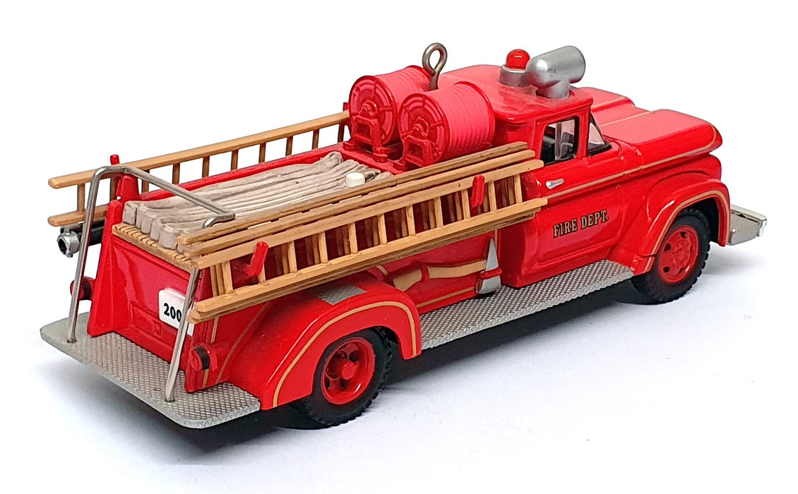 Hallmark 12cm Long Diecast QX2326 - 1961 GMC Fire Engine - Red