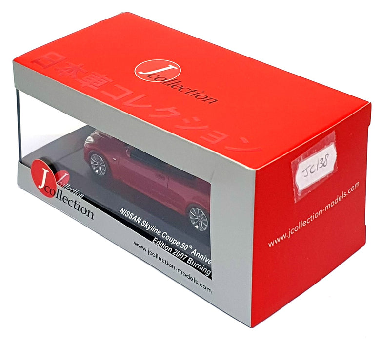 J Collection 1/43 Scale JC138 - 2007 Nissan Skyline C 50th Ann. Ed. Burning Red