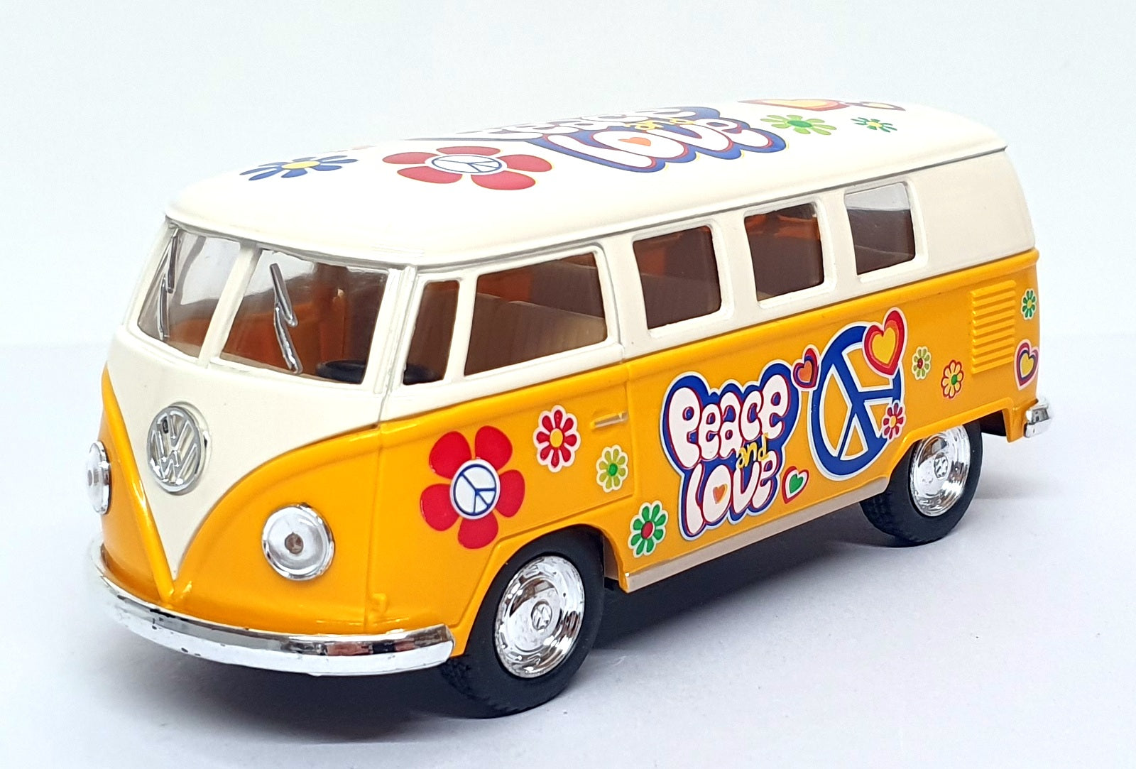 Kinsmart 1/32 Scale Pull Back & Go TY4226 - 1962 Volkswagen Classical Bus Yellow