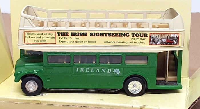 Kiddiefun 12cm Long Diecast 00938 - AEC Irish Sightseeing Bus - Green/White