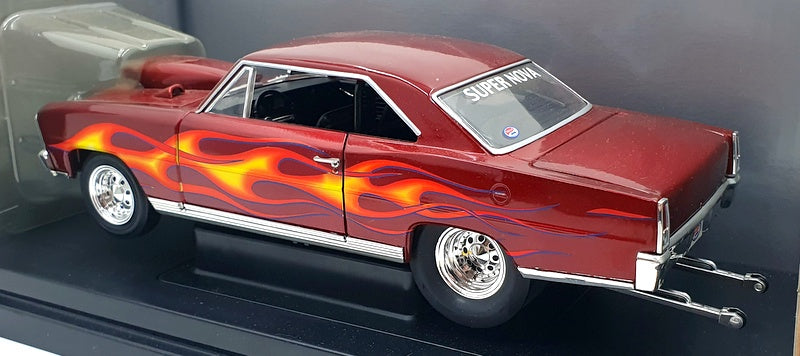 Ertl 1/18 Scale Diecast 29276P - 1966 Chevy Prostock Nova - Red Flames
