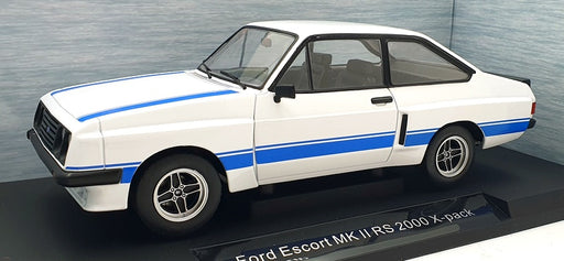 Model Car Group 1/18 Scale MCG18350 Ford Escort MKII RS 2000 X-Pack - White/Blue