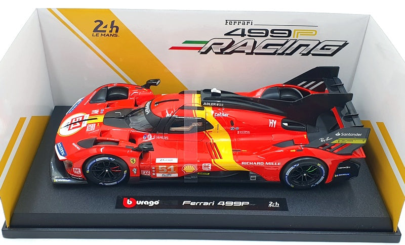 Bburago Burago 1/18 Ferrari 499P AF CORSE #51 WINNER 24h LE MANS 2023 Bburago Burago 1/18 Ferrari 499P AF CORSE #51 WINNER 24h LE MANS 2023