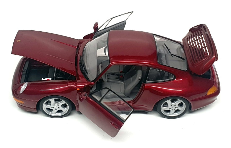 UT Models 1/18 Scale Diecast 28723B - Porsche 911 Turbo - Burgundy