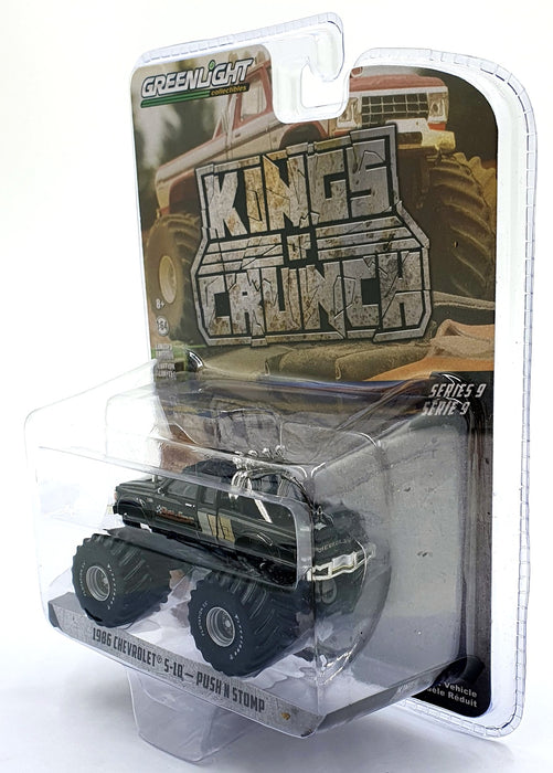 Greenlight 1/64 Scale 49090-B - 1986 Chevrolet S-10  Push and Stop - Black