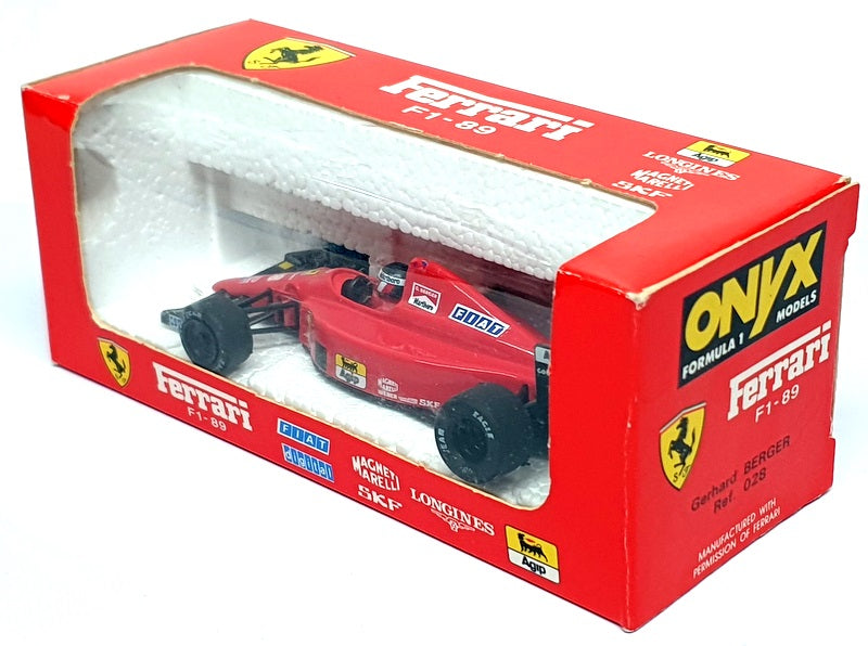 Onyx 1/43 Scale Diecast 028 - F1-89 Ferrari Gerhard Berger - Red