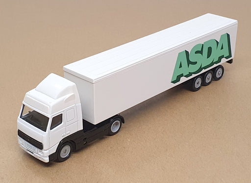 Lledo 22cm Long Diecast PM119 - Volvo Truck & Trailer ASDA - White