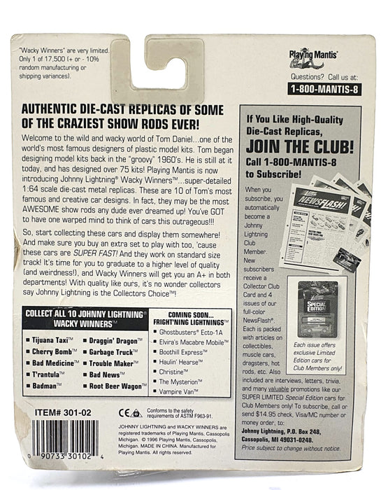 Johnny Lightning 1/64 Scale 301-02 - Wacky Winners Garbage Truck - Purple