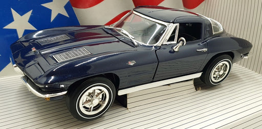 Ertl 1/18 Scale Diecast 7321 - 1963 Chevrolet Corvette Stingray - Blue