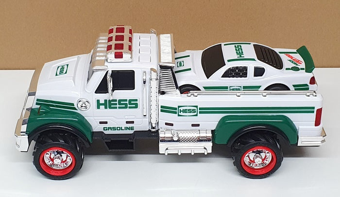 Hess Appx 30cm Long HES30 - Toy Truck & Race Car With Lights - White/Green