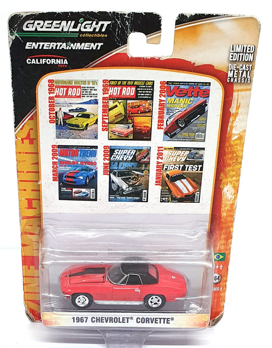 Greenlight 1/64 Scale 21740-X - 1967 Chevrolet Corvette - Red