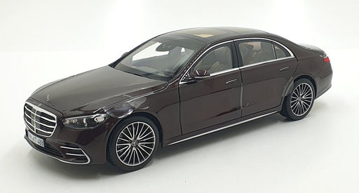 Norev 1/18 Scale Diecast 183804 2021 Mercedes-Benz S-Class AMG-Line Red Metallic