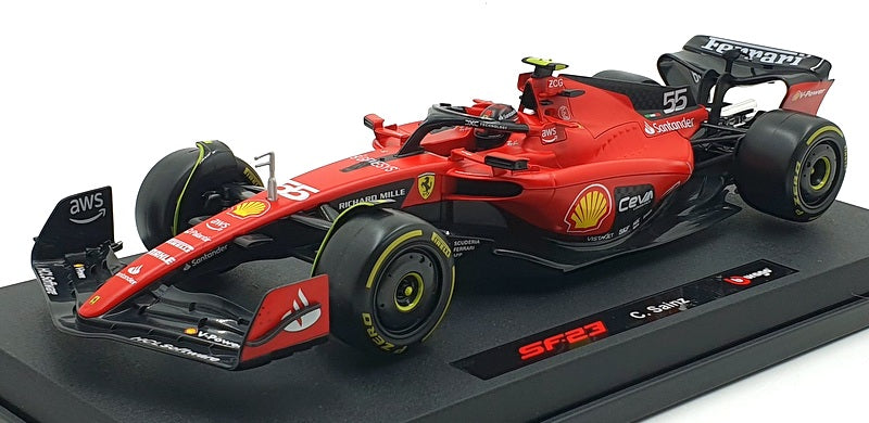 Burago 1/18 Scale 18-16812 - F1 Ferrari SF-23 2023 C.Sainz #55
