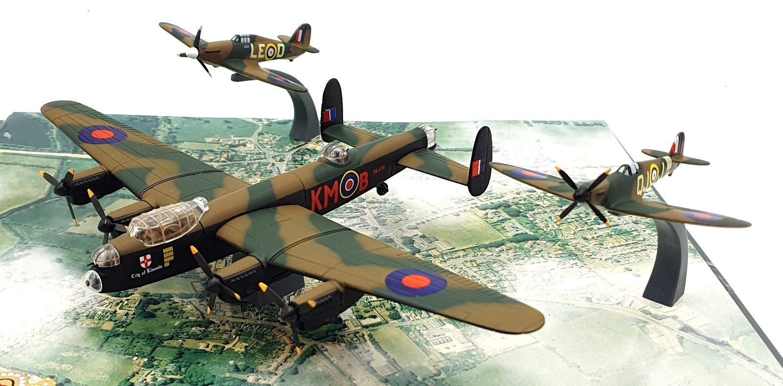 Corgi 1/144 Scale Diecast 49501 - Lancaster, Spitfire & Hurricane Set