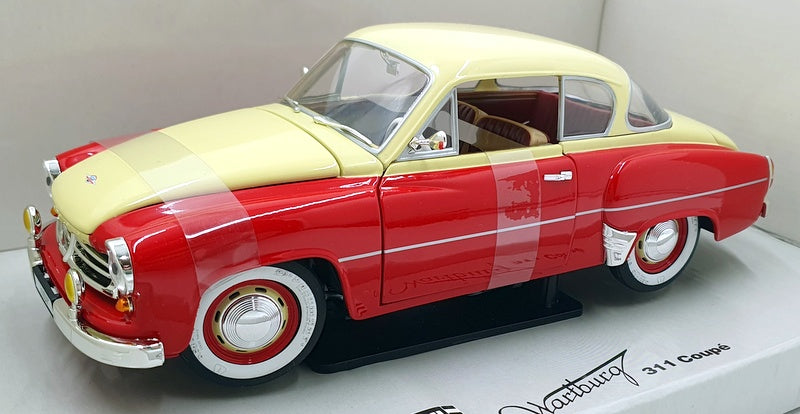 Revell 1/18 Scale Diecast 08418 - Wartburg 311 Coupe  - Pale Yellow/Red