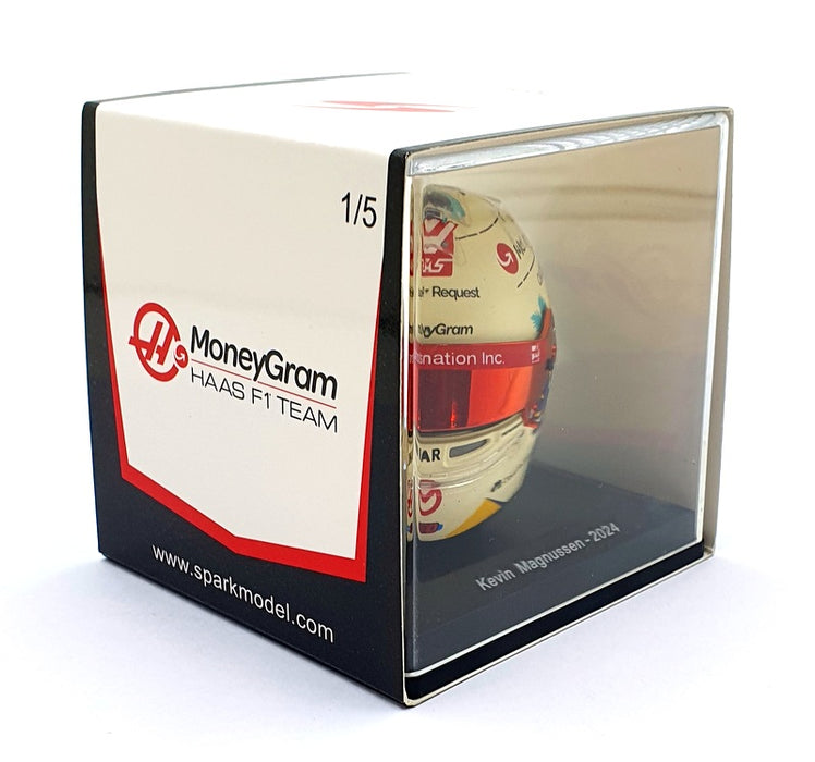 Spark Model 1/5 Scale 5HF150 - F1 Helmet HAAS F1 Team Kevin Magnussen 2024