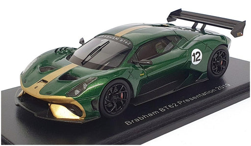 Spark 1/43 Scale S8109 - Brabham BT62 Presentation 2019 #12 - Met Green