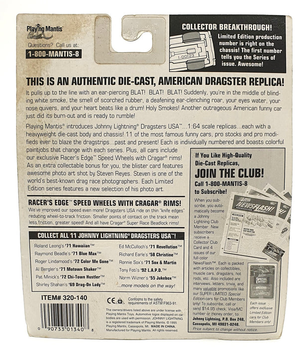 Johnny Lightning 1/64 Scale 320-140 Dragsters USA 1958 Christine - Richard Earle