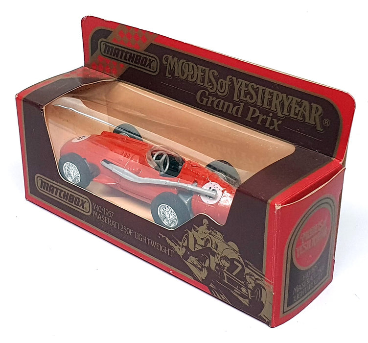 Matchbox Appx 10cm Long Y-10 - 1957 Maserati 250 Lightweight GP Race Car - Red