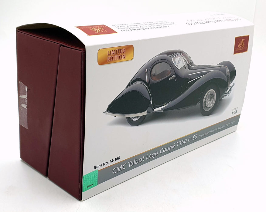 CMC 1/18 Scale M-166 - Talbot Lago Coupe T150 C-SS Teardrop 1937-39 Black