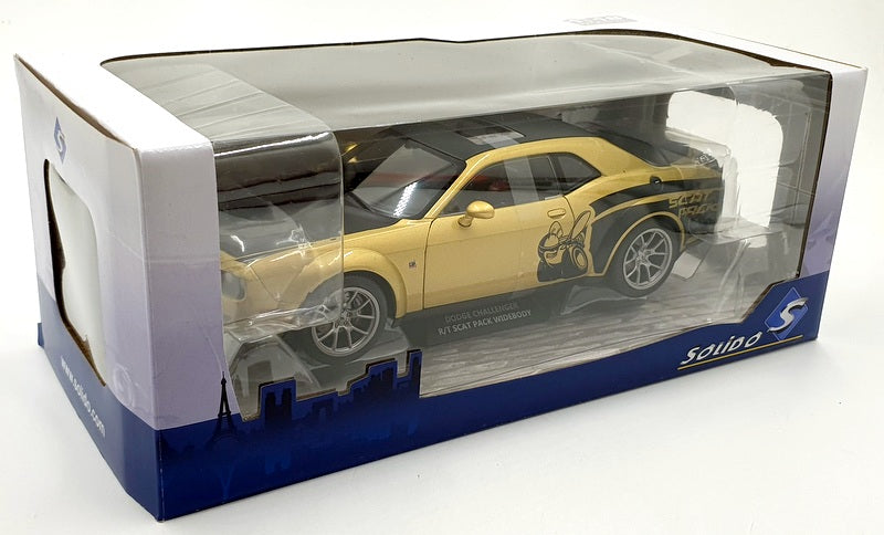 Solido 1/18 Scale Diecast S1805707 Dodge Challenger R/T Scat Pack Widebody Gold