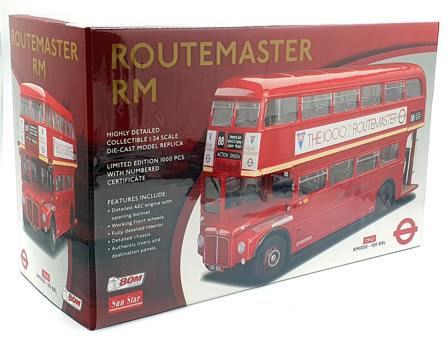 Sun Star 1/24 Scale 2943 - AEC Routemaster London Bus R88 Acton Green RM1000