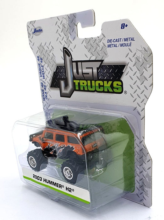 Jada Just Trucks 1/64 Scale 14020 - 2003 Hummer H2 - Met. Orange/Black