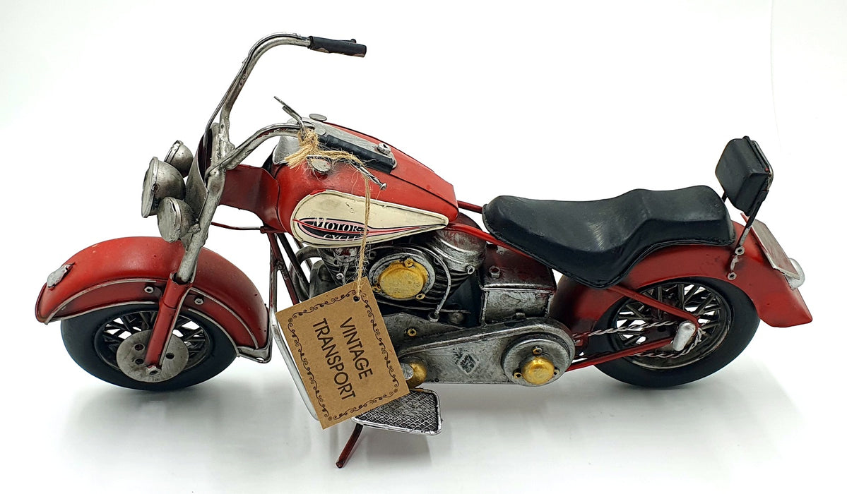 Lesser & Pavey Tin Plated 37cm Long LP11226C - Vintage Motorcycle - Red/White