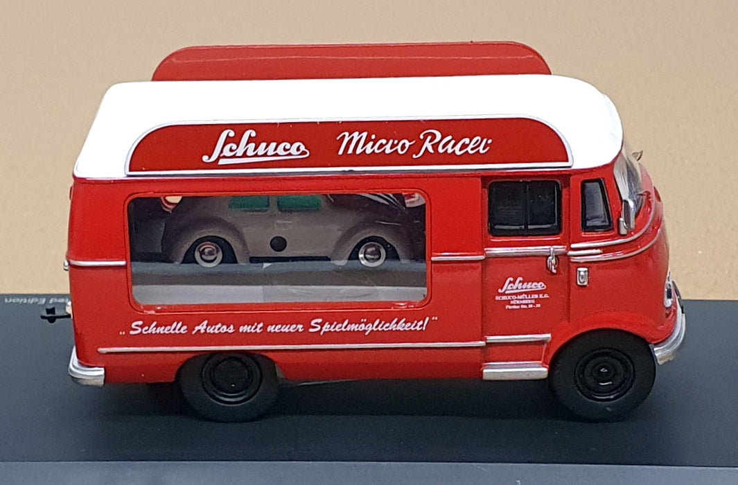 Schuco 1/43 Scale 45 033 5400 - Mercedes Benz L31 Schuco Micro Racer - Red/White