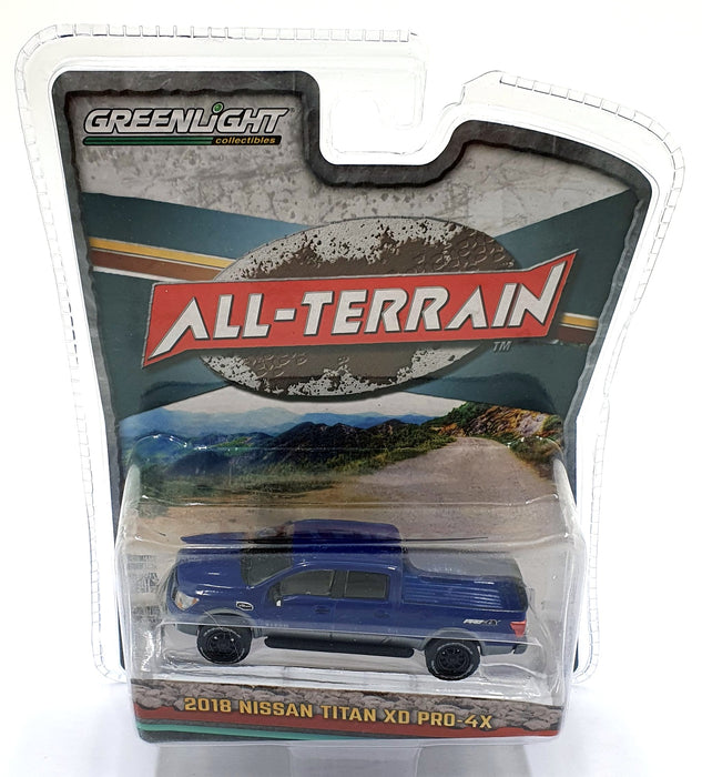 Greenlight 1/64 Scale 35210-C - 2018 Nissan Titan XD Pro-4X - Blue