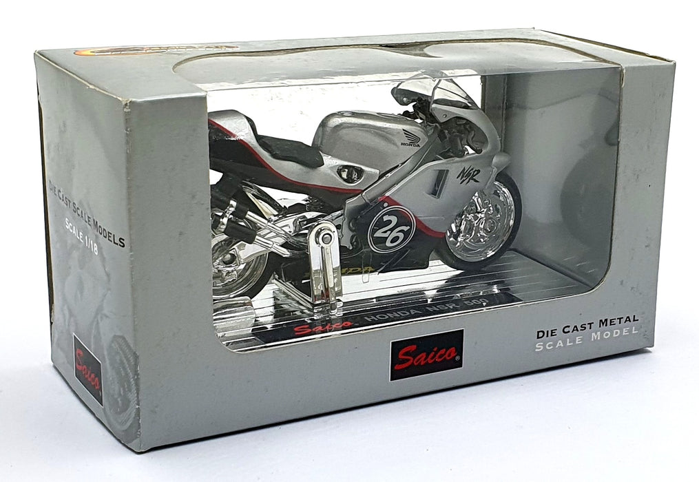 Saico 1/18 Scale Diecast TY3155 - Honda NSR #26 Motorbike - Silver