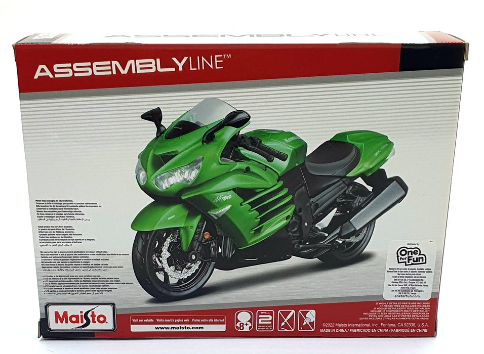 Maisto 1/12 Scale Diecast Kit 39197 - Kawasaki Ninja ZX - 14R Motorbike - Green