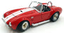 Kyosho 1/18 Scale Diecast DC30723I - Shelby Cobra 427 - Red/White Stripes