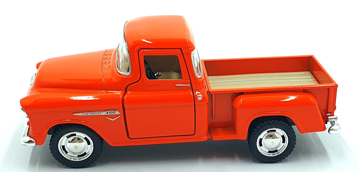Kinsmart 1/32 Scale Pull Back & Go TY0237 1955 Chevrolet Stepside Pick Up Orange