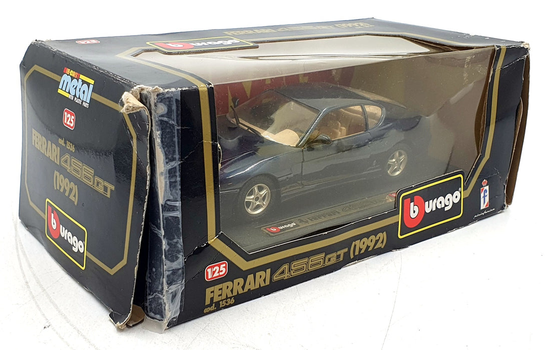 Burago 1/25 Scale Diecast 1536 - 1992 Ferrari 456GT - Met Blue