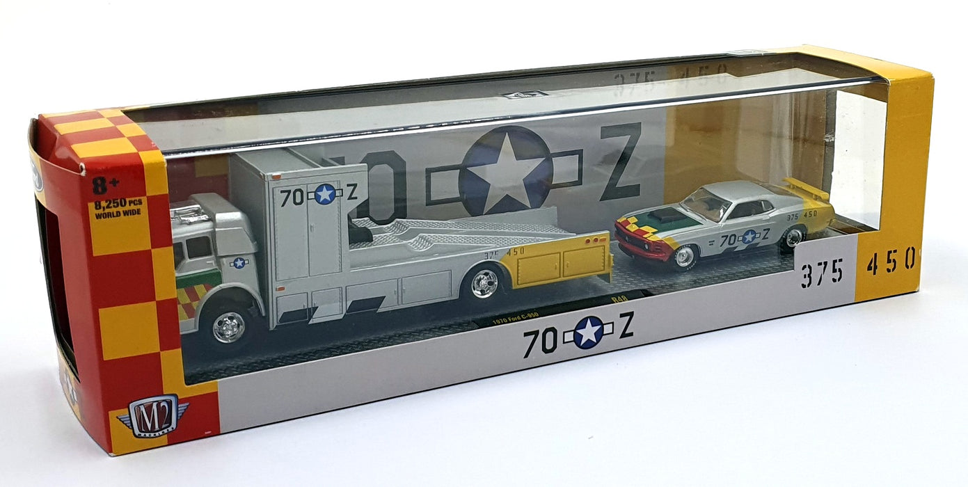 Castline M2 Machines 1/64 Scale R48 - 1970 Ford C-950 & Mustang BOSS 429 Silver