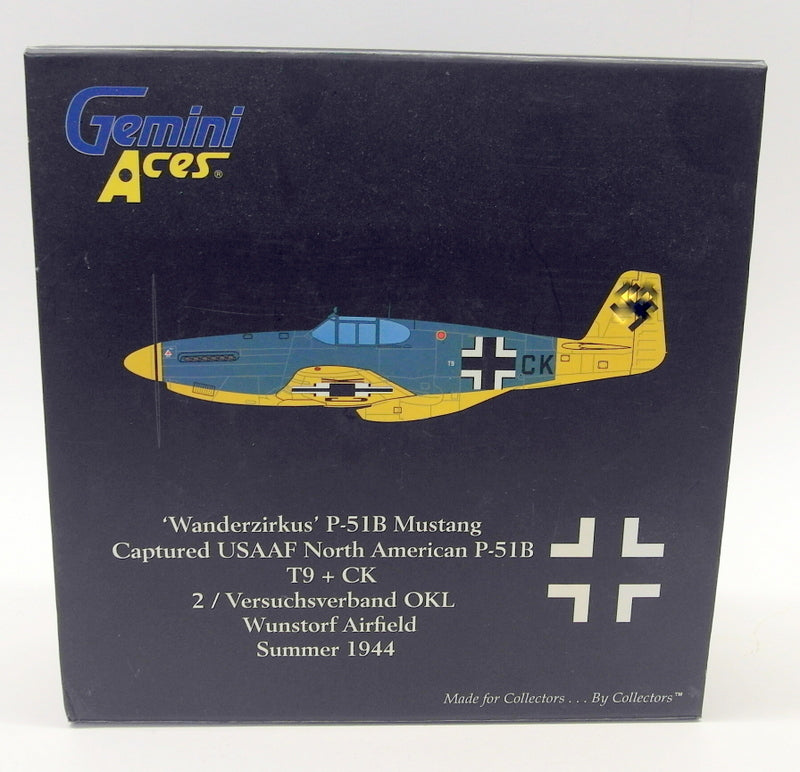 Gemini Aces 1/72 Scale Diecast GALFT2007 P-51 B Mustang Captured Wunstorf 1944