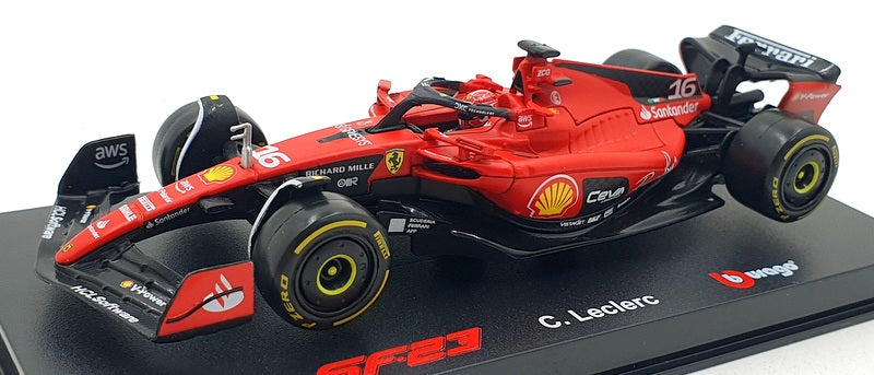 Burago 1/43 Scale 18-36835 - F1 Ferrari SF23 2023 #16 Charles Leclerc