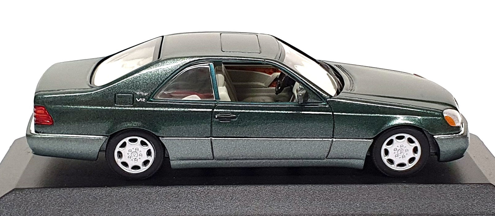 Minichamps 1/43 Scale 430 032604 - 1992 Mercedes Benz 600 SEC - Met. Green