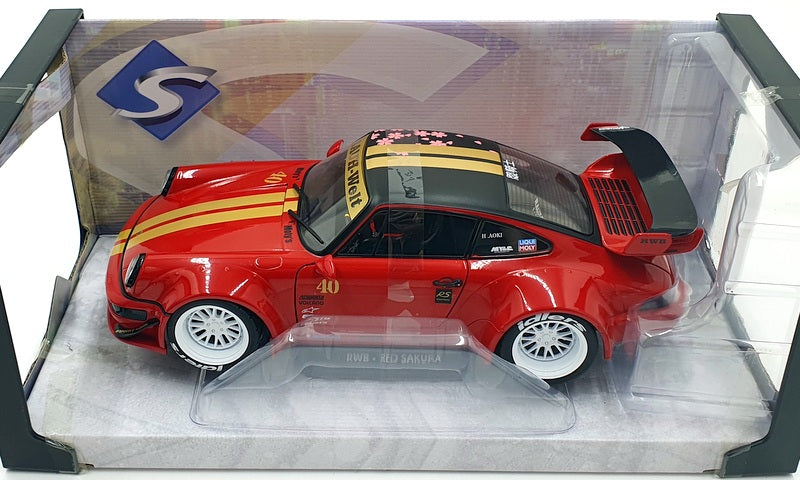 Solido 1/18 Scale Diecast S1807506 - Porsche 911 Carrera RS RWB Sakura 2021 Red