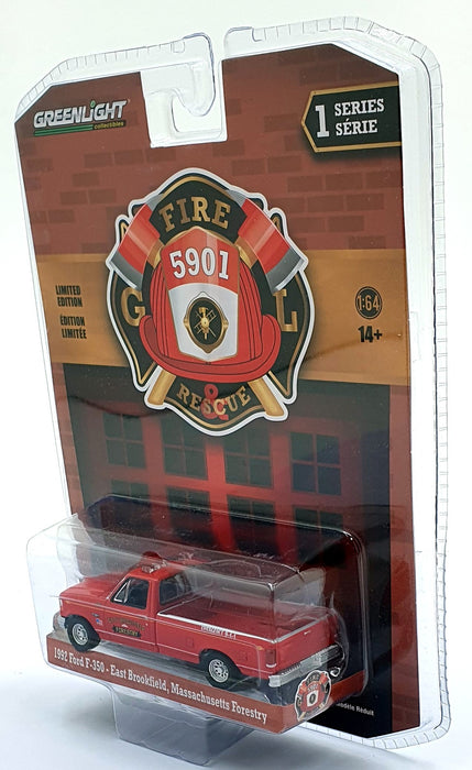 Greenlight 1/64 Scale 67010-B - 1992 Ford F-350 East Brookfield Forestry FD