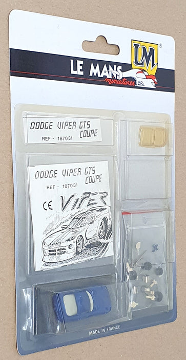 LM Le Mans Miniatures 1/87 Scale Kit 187031 - Dodge Viper GTS Coupe - Blue