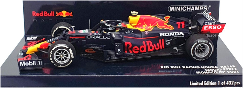 Minichamps 1/43 Scale 410 210611 - F1 Red Bull Honda RB16B Monaco GP 2021 Perez