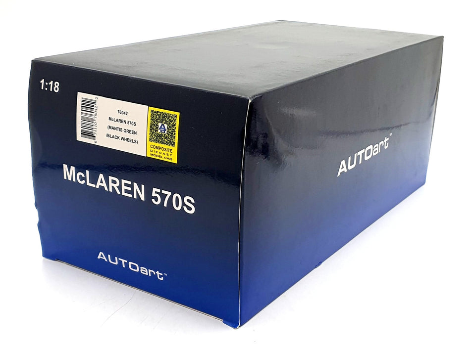 Autoart 1/18 Scale 76042 - McLaren 570S - Mantis Green/Black Wheels