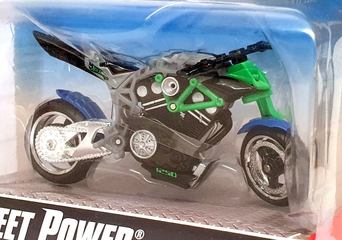 Hot Wheels 1/18 Scale R1090 - X-Blade Motorbike - Green/Grey/Blue