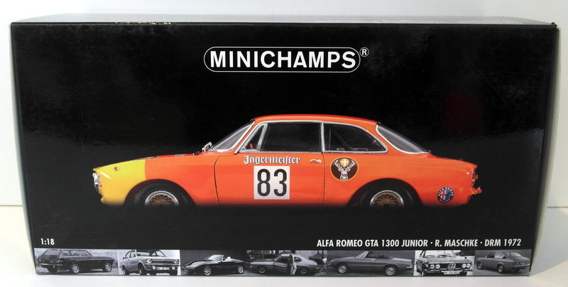 Minichamps 1/18 scale Diecast 100 721283 Alfa Romeo GTA 1300 Junior Jagermeister