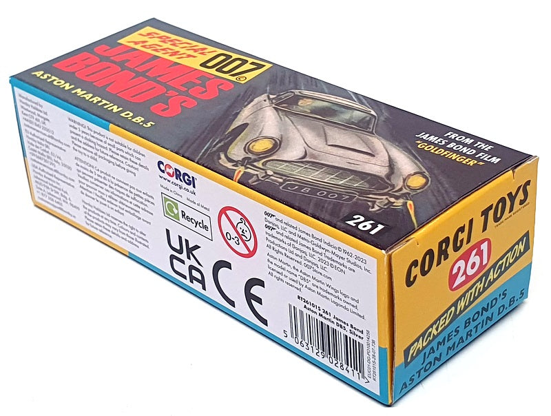 Corgi 9.5cm Long RT26101S 261 - Aston Martin DB5 James Bond 007 Goldfinger
