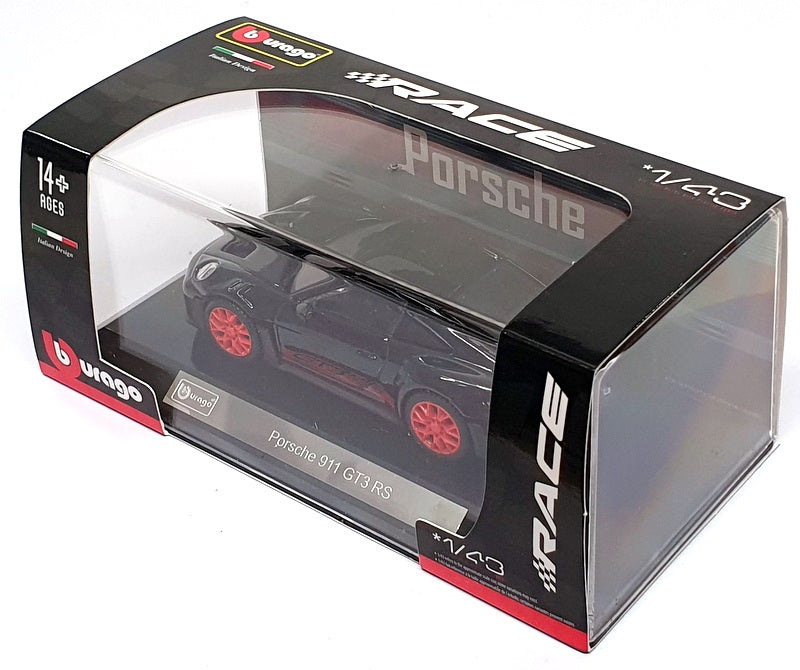 Burago 1/43 Scale Diecast 18-38313 - Porsche 911 GT3 RS - Black/Red