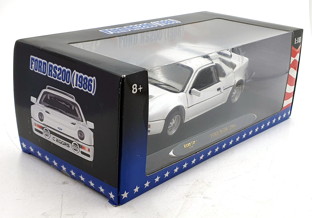 Ricko 1/18 Scale Diecast 32137 - Ford RS200 1986 - White